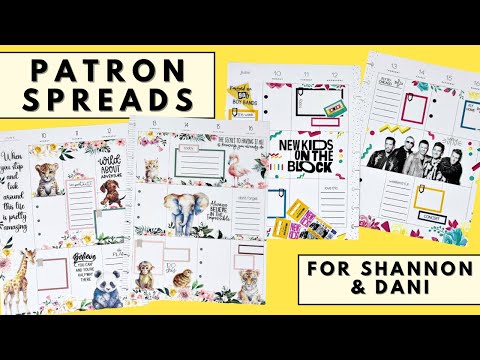 PLAN WITH ME | PATRON SPREADS FOR SHANNON & DANI | THE HAPPY PLANNER