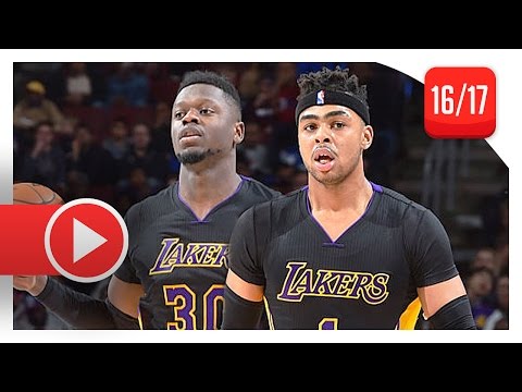 Julius Randle & D'Angelo Russell Full Highlights vs Sixers (2016.12.16) - TOO GOOD!