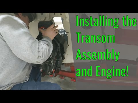 Mercruiser Transom Assembly and Engine Installation -- Mercruiser Gimbal Ring Replacement Ep 11
