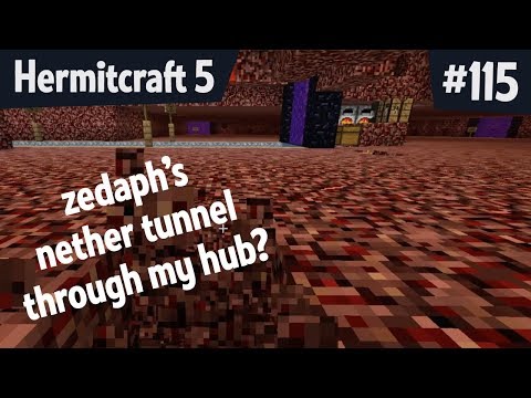 Zedaph's nether tunnel through my hub? — Hermitcraft 5 ep 115