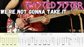 Twisted Sister - We're Not Gonna Take It [ Guitar cover - Tab - Lesson ]