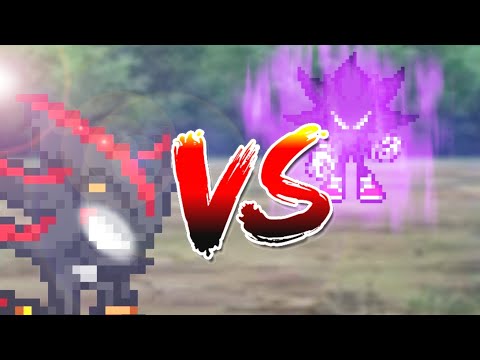 dark sonic vs dark shadow sprite animation battle