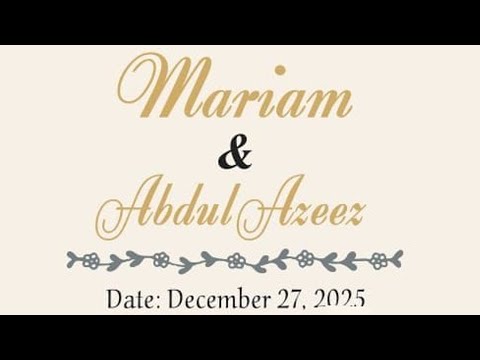 Introduction & Engagement: Mariam & Abdul Azeez