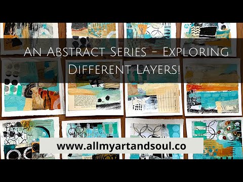 Mixed Media Art - Abstract Painting Techniques - How to Paint with Different Layers - So Easy!
