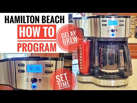 HOW TO PROGRAM AUTO BREW Hamilton Beach 2-Way Brewer Coffee Maker Single Serve 49980A