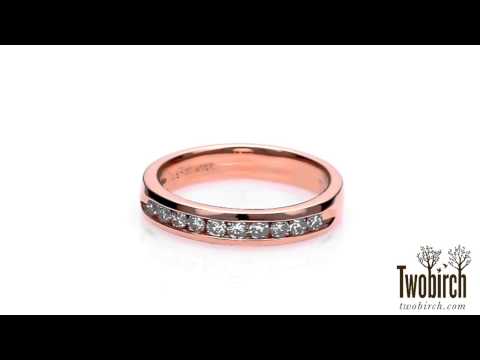 0.5 Carat 10 Stone Channel Set Wedding Ring - TwoBirch TB-WR-0240-WG-H