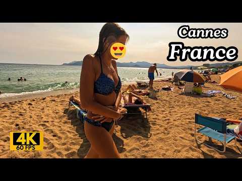 Cannes France: 4K Cannes Beach Experience - Sun, Sea & Glamour