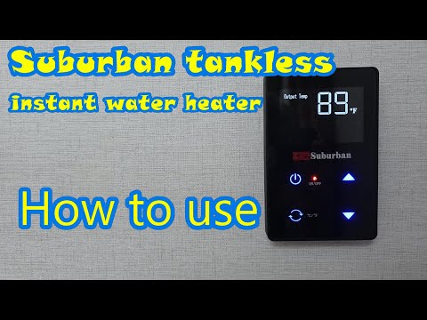 Suburban water heater - How to use