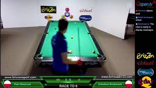 Półfinał: Piotr Oleszczuk vs Arkadiusz Brzękowski - FB135 STANDARD brizzonsport.com GOLD race to 6