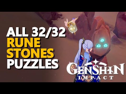 All Rune Stones Desert of Hadramaveth Puzzles Genshin Impact