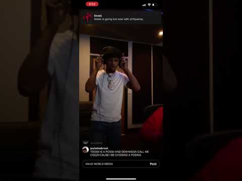 Toosii Making “No More Parties” Remix on Instagram Live