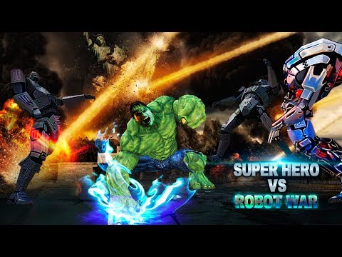 Superheroes vs Robot X War