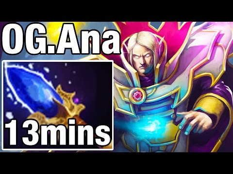 13 MINS = AGHANIM'S - OG.Ana Plays Invoker
