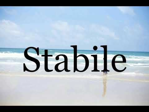 How To Pronounce Stabile🌈🌈🌈🌈🌈🌈Pronunciation Of Stabile