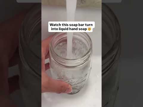 Watch this soap bar turn into liquid hand soap 🤯 #ecofriendly #sustainable