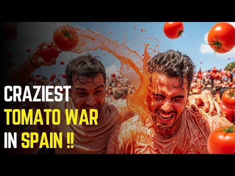 Inside Spain’s INSANE Tomato Throwing Festival (La Tomatina)