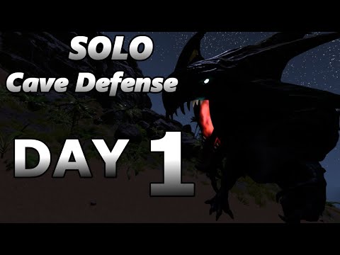 Defending My CARNO Cave against 2 Tribes Solo Day 1 | Vitality duos PvP Ark