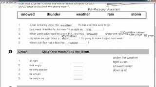 Idioms about the weather