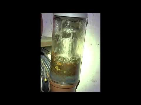 Huss Fallrohrfilter bei massiven Regen April 2020