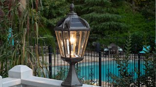 Watch A Video About the Royal Bronze Solar Powered LED Outdoor Pier Mount Light