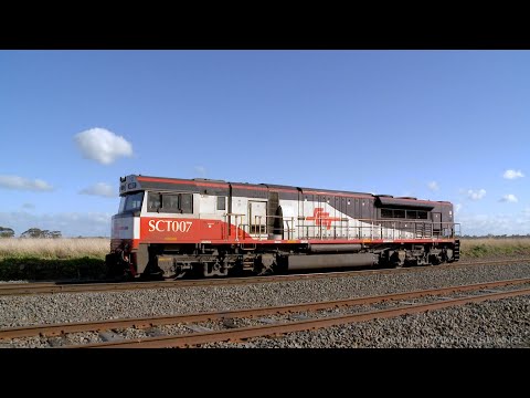 SCT007 Diesel Locomotive At Gheringhap Loop (13/8/2021) - PoathTV Australian Trains & Railways