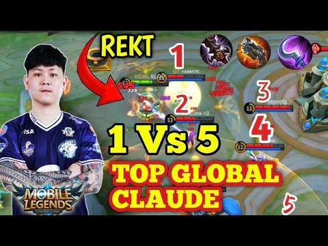 GAME PLAY TOP GLOBAL CLAUDE  || AGRESIF PLAYER ,BEST BUILD IN 2022 -MLBB