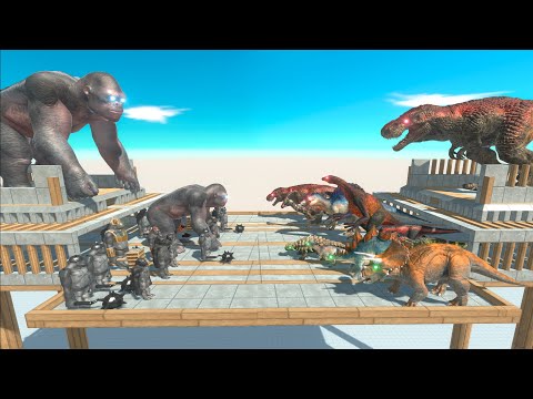 ⚡King GORO THE GIANT vs King T-Rex on Tournament - 🦖 Animal Revolt Battle Simulator 🦕