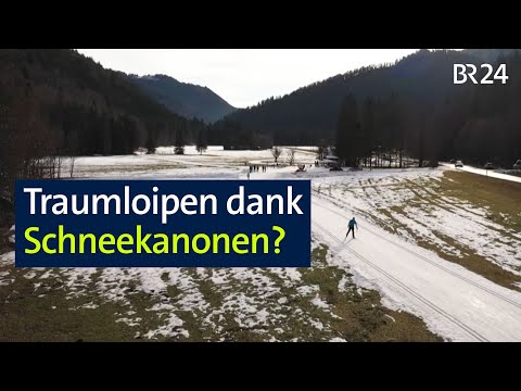 Bayrischzell: Loipe durch neue, leistungsstarke Schneekanone | Abendschau | BR24