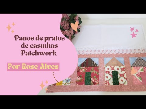 Barrado de pano de prato de casinhas.🏘 #panodepratodecasinha #patchwork #scrap #trabalhoscomretalhos