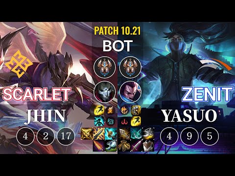 EM Scarlet Jhin vs HLE Zenit Yasuo Bot - KR Patch 10.21