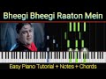 Bheegi Bheegi Raaton Mein - Instrumental Cover | Piano Tutorial by Papai