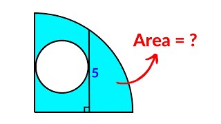 Math Olympiad | Find the shaded area in the quarter circle | A Very Nice Geometry Problem