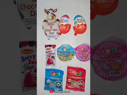 BISCUITS STICK & CHOCOLATE DIP VS KINDERJOY VS RANJANI BERRY SWEET VS YUPI AQUARIUM|SATISFYING VIDEO
