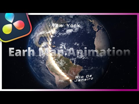 Earth Map Animation [Easy Step by Step Tutorial] #davinciresolve #3danimation #ko-fi