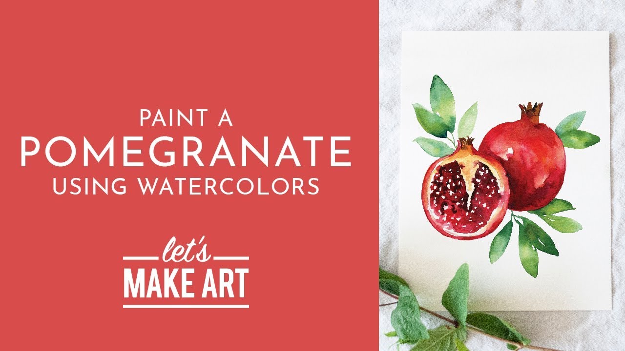 Pomegranate - Watercolor Tutorial with Sarah Cray