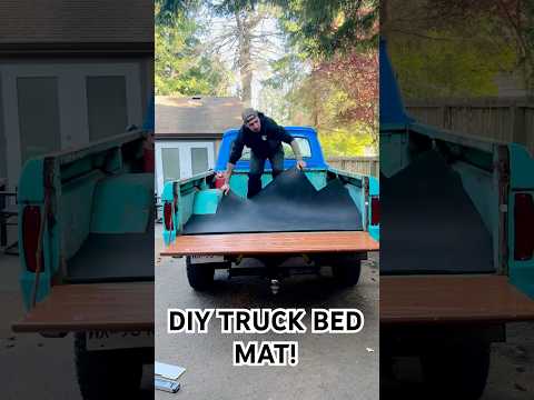 DIY Truck Bed Mat on a Budget (Gym Mat Hack). #automobile #diy #truck #fyp #ford #truckbed