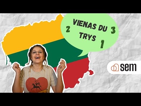 Numbers  from 1 to 10 in Lithuanian/ uvidime darling