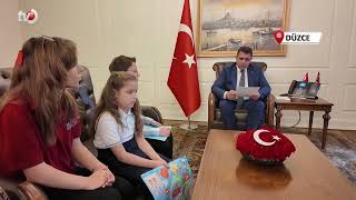 Vali Aslan, Yarışmada Dereceye Giren Çocukları Ağırladı