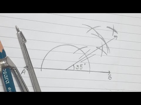 How to construct 35° with compass || step by step ||
