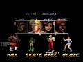 Streets Of Rage 2 New Era 4 Player 1 Life 1CC Megamania High Health Enemies