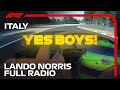 Lando Norris Cooldown Lap Radio | 2021 Italian Grand Prix