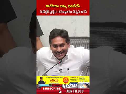 ఈరోజుకు నన్ను వదిలేయ్ రిపోర్టర్ ప్రశ్నకు సమాధానం చెప్పని జగన్ #jagan #pressmeet #ytshorts #abntelugu