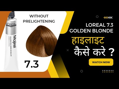 loreal majirel 7.3 I loreal hair highlights I hair highlights kaise karen I hair education I golden