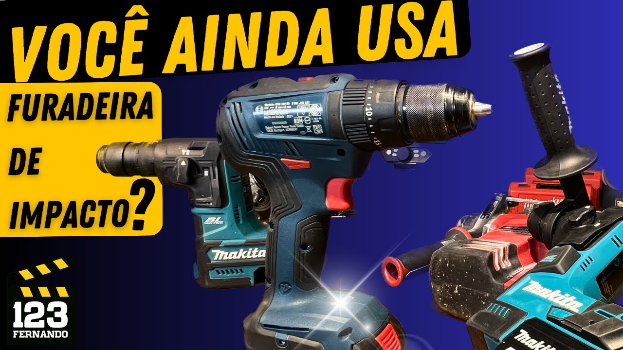 APOSENTEI MINHAS FURADEIRAS DE IMPACTO, NUNCA MAIS FURO ALVENARIA, PISO E TETO SEM MARTELETE ROTATIV