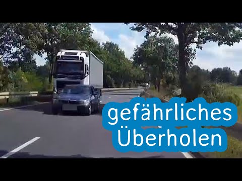 Überholvorgang geht fast schief - overtaking goes almost wrong - dashcam