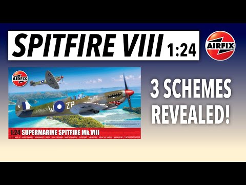 2024 NEW AIRFIX 1/24 SPITFIRE MK.VIII - SCHEMES REVEALED!