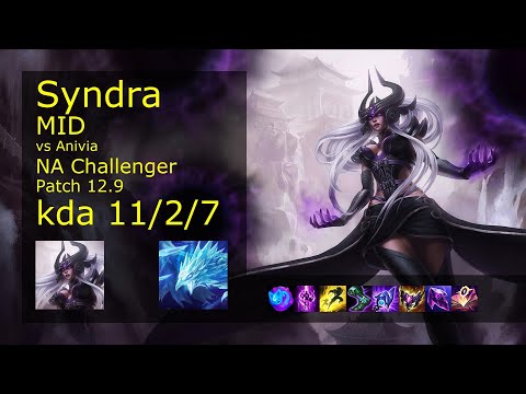 Syndra vs Anivia Mid - NA Challenger 11/2/7 Patch 12.9 Gameplay