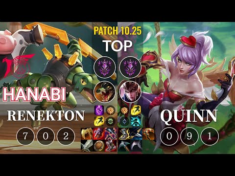 TLN Hanabi Renekton vs Quinn Top - KR Patch 10.25