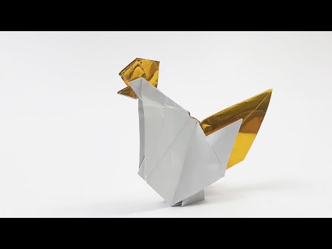 Easy Origami Rooster Tutorial