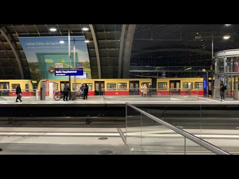 S-Bahn trains at Berlin Central Station